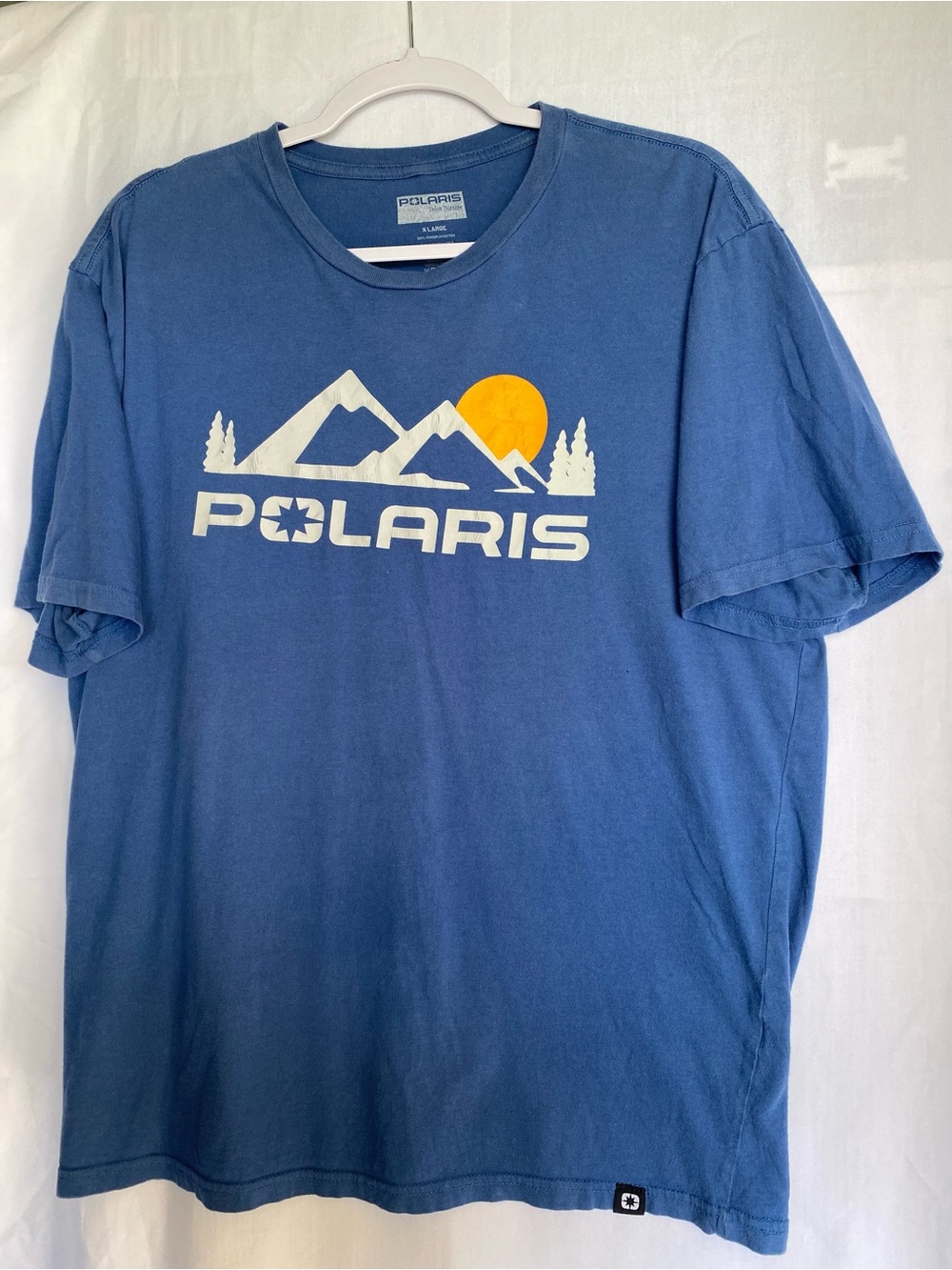 Polaris think outside Graphic Logo Crew Neck Short Sleeve Blue Men's Size XL